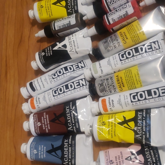 ACRYLIC PAINT high end NEW multiple brands EPIC haul! Free shipping Price Firm - Picture 4 of 5